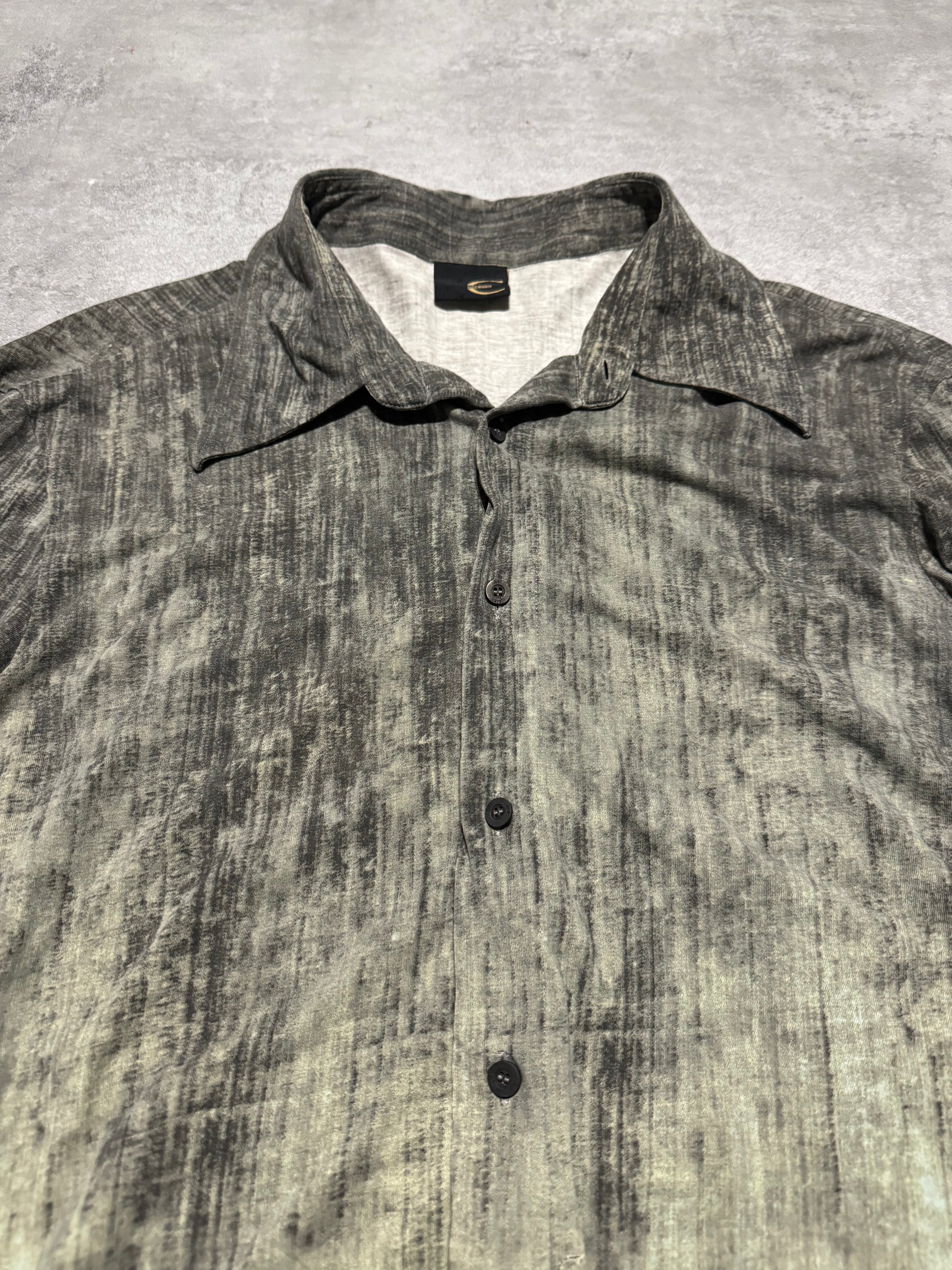 2000s Cavalli Blue Gradient Relaxed Shirt (M) - 4