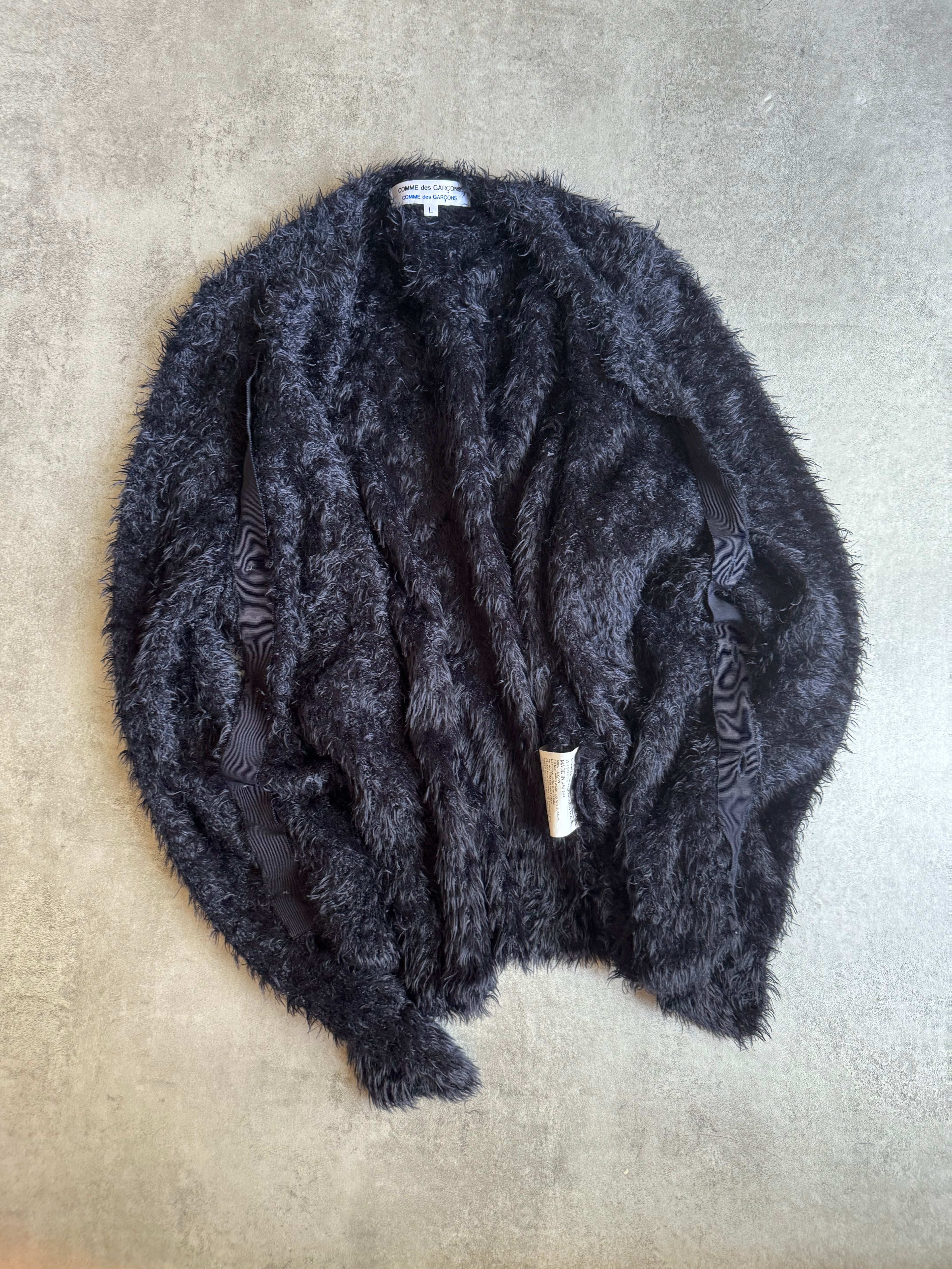 AW2018 Comme des Garçons Shaggy Knit Navy Cardigan – Dolce