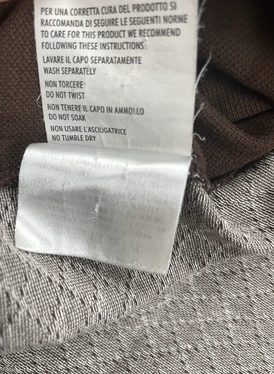 2010s Gucci Brown Green-Red Stripe Micro Geometric Slim Fit Polo KSZTRHFh 7