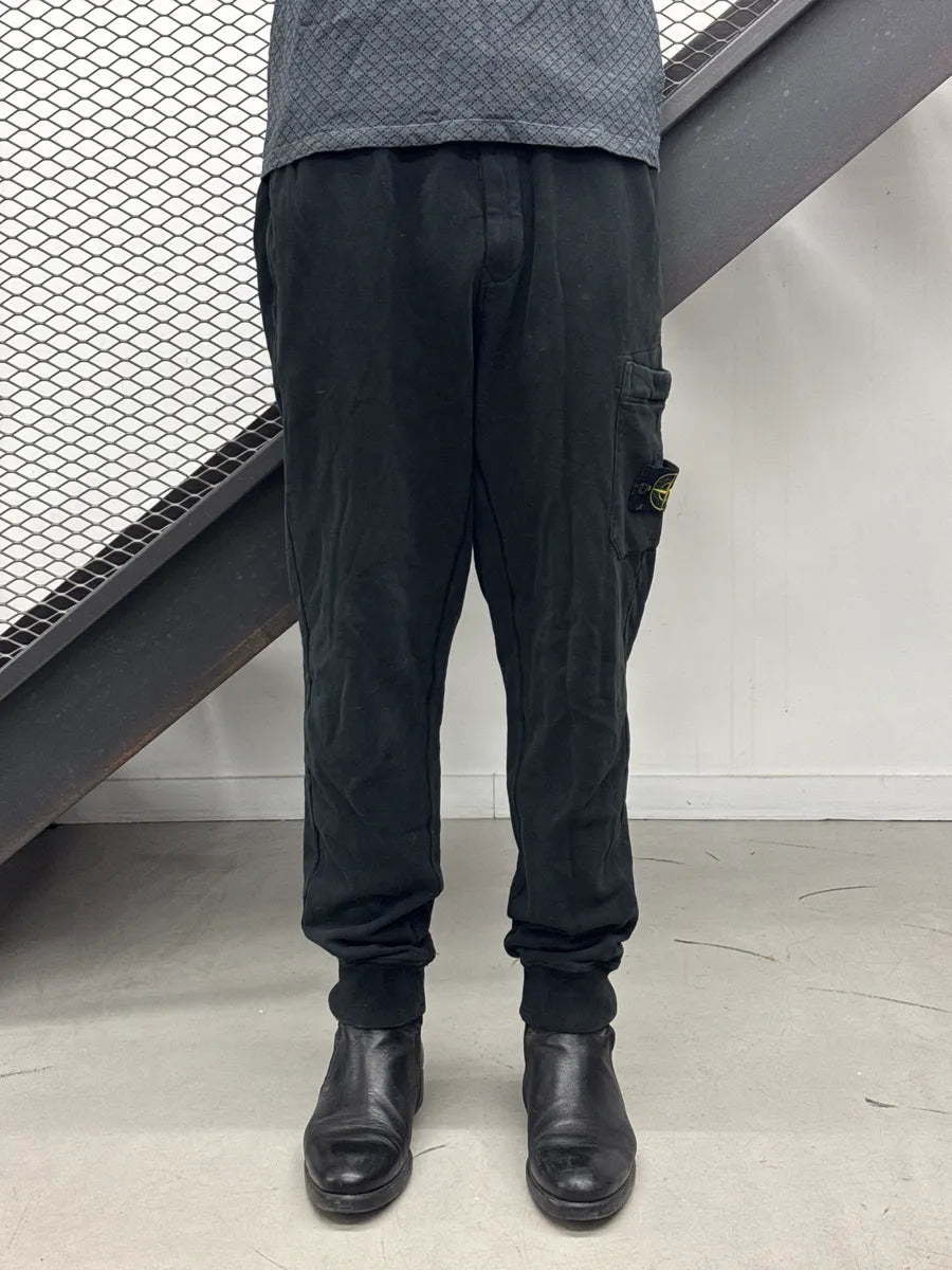 Stone Island Black Compass Patch Cargo Jogger Pants KUkesoZk 2