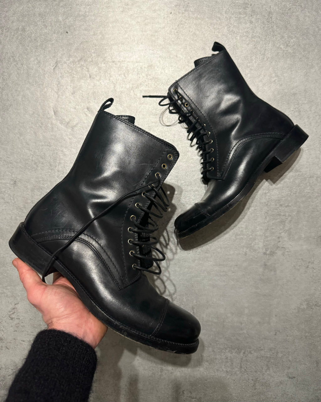 AW2009 Dolce & Gabbana Black High Combat Naval Boots (41) - 1