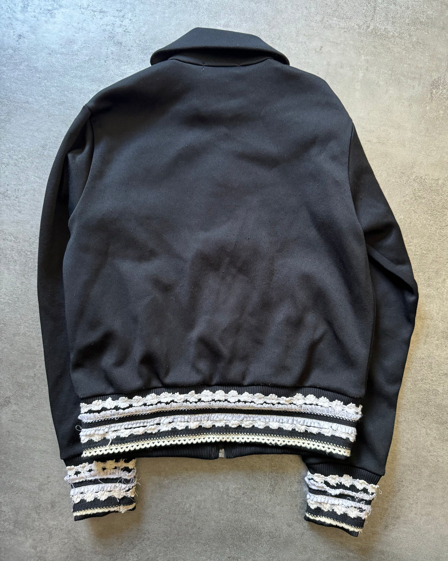 AW2001 Comme des Garçons Black Precise Zip-up Sweater (XS) - 2