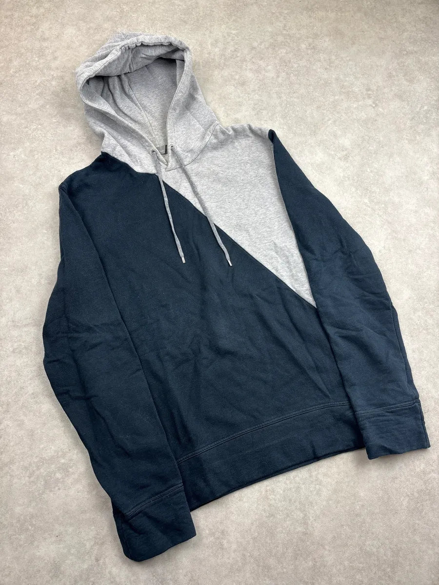 AW2009 Dior Homme Navy & Grey Diagonal Hoodie by Kris Van Assche KilbCZfE 3