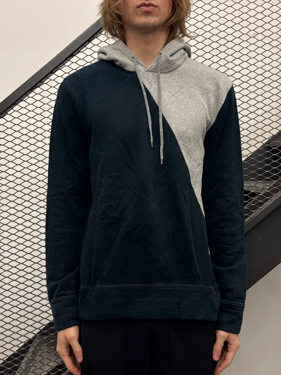 AW2009 Dior Homme Navy & Grey Diagonal Hoodie by Kris Van Assche KilbCZfE 1
