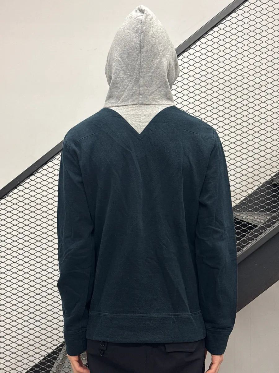 AW2009 Dior Homme Navy & Grey Diagonal Hoodie by Kris Van Assche KilbCZfE 2