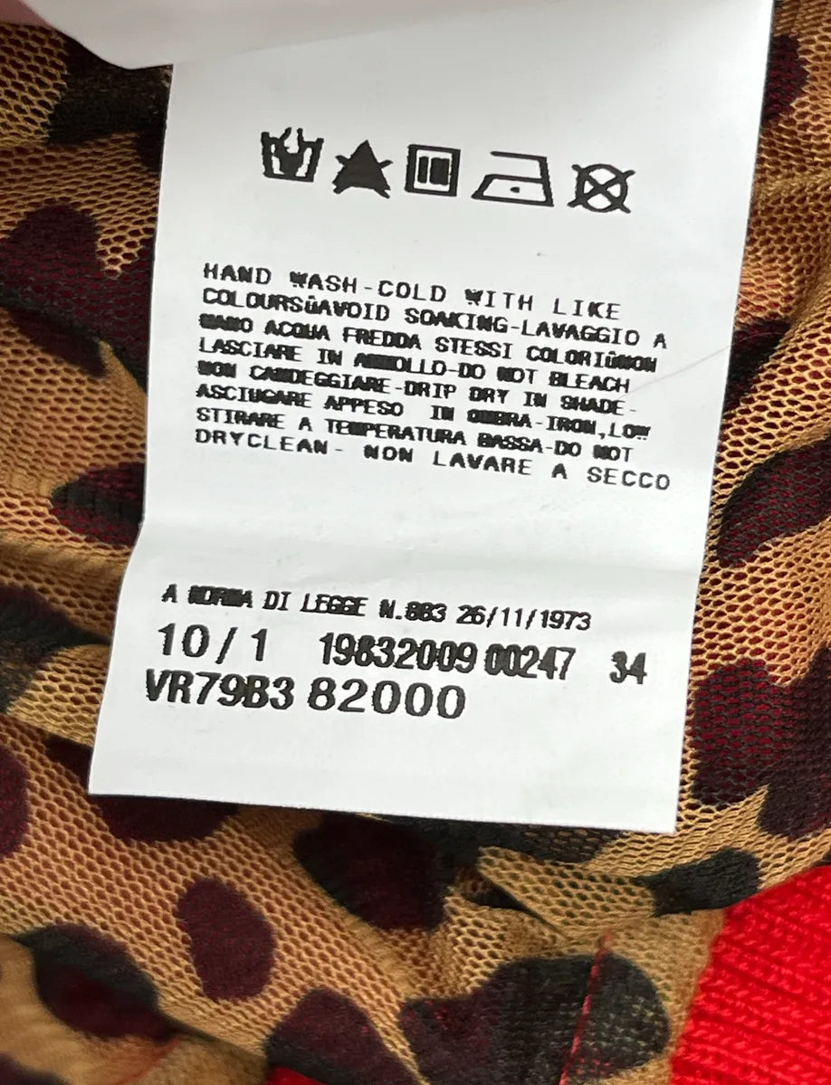 SS2010 Galliano Red Nylon Leopard Lining Bomber Jacket KjXCnPVA 10