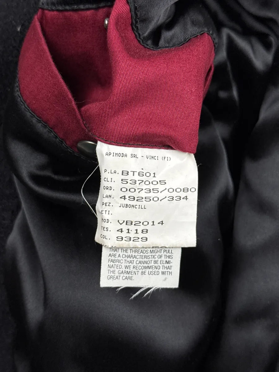 AW2014 Emporio Armani Dark Grey Wool Velvet Sleeve Bomber Jacket KmFsZuCo 12