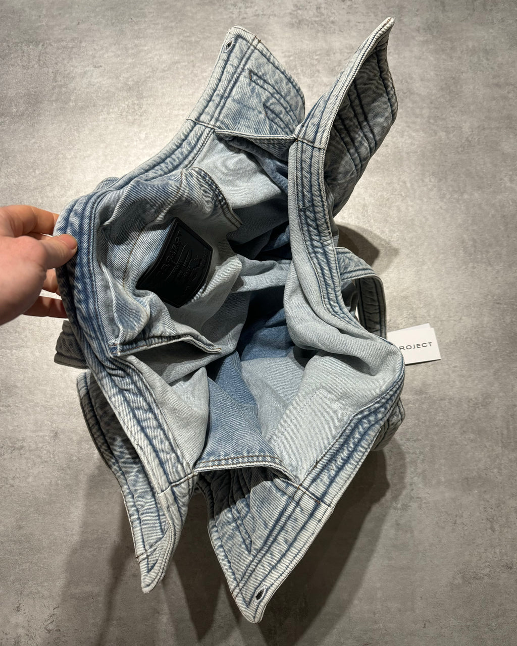 SS2024 Y/Project Ice Blue Denim Extra Cabas Bag (OS) - 7