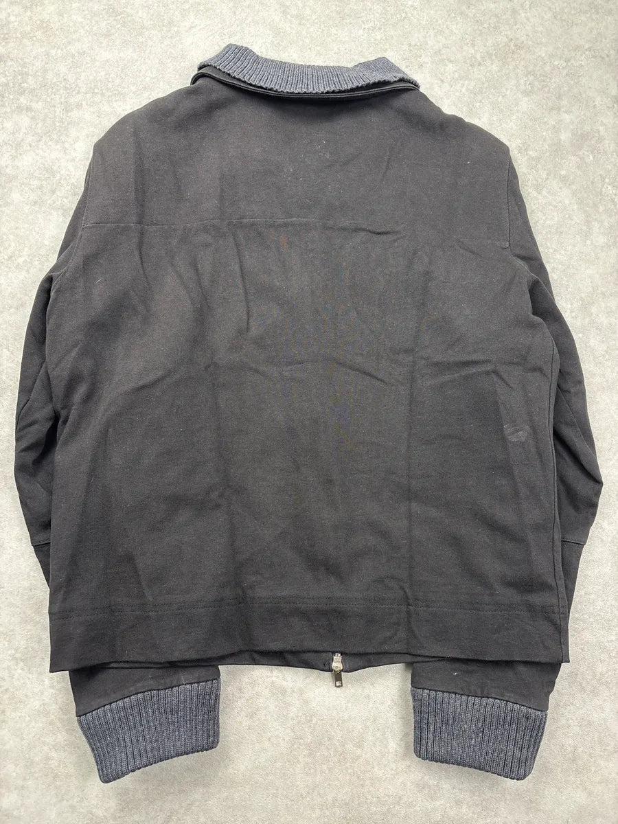 Marni Grey Ribbed Knit Bomber Jacket KoffReiQ 5