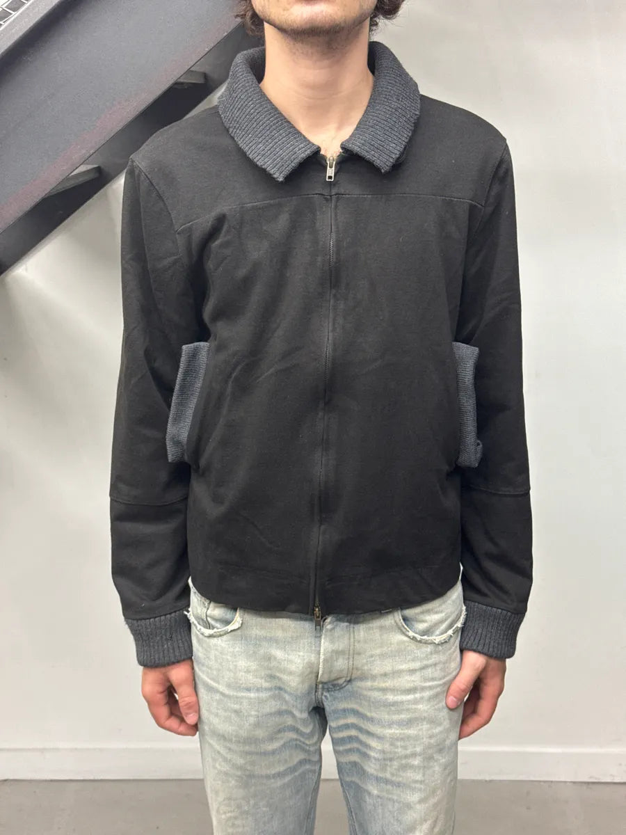 Marni Grey Ribbed Knit Bomber Jacket KoffReiQ 1