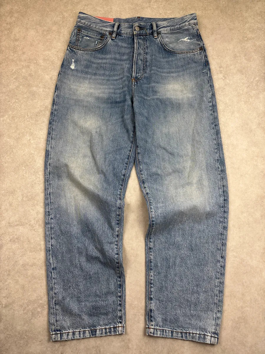 Acne Studios Light Blue Denim Distressed High Waist Jeans KrnskBKQ 3