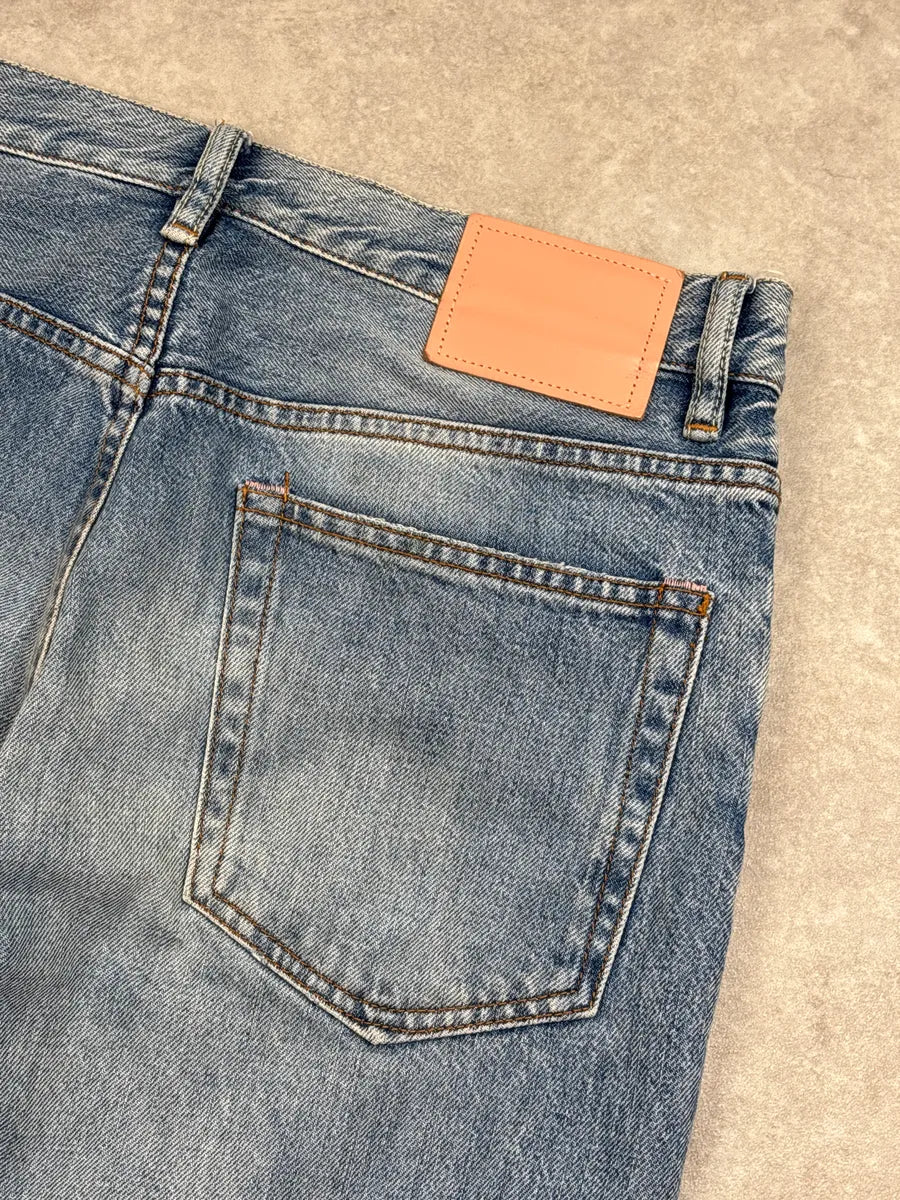 Acne Studios Light Blue Denim Distressed High Waist Jeans KrnskBKQ 13