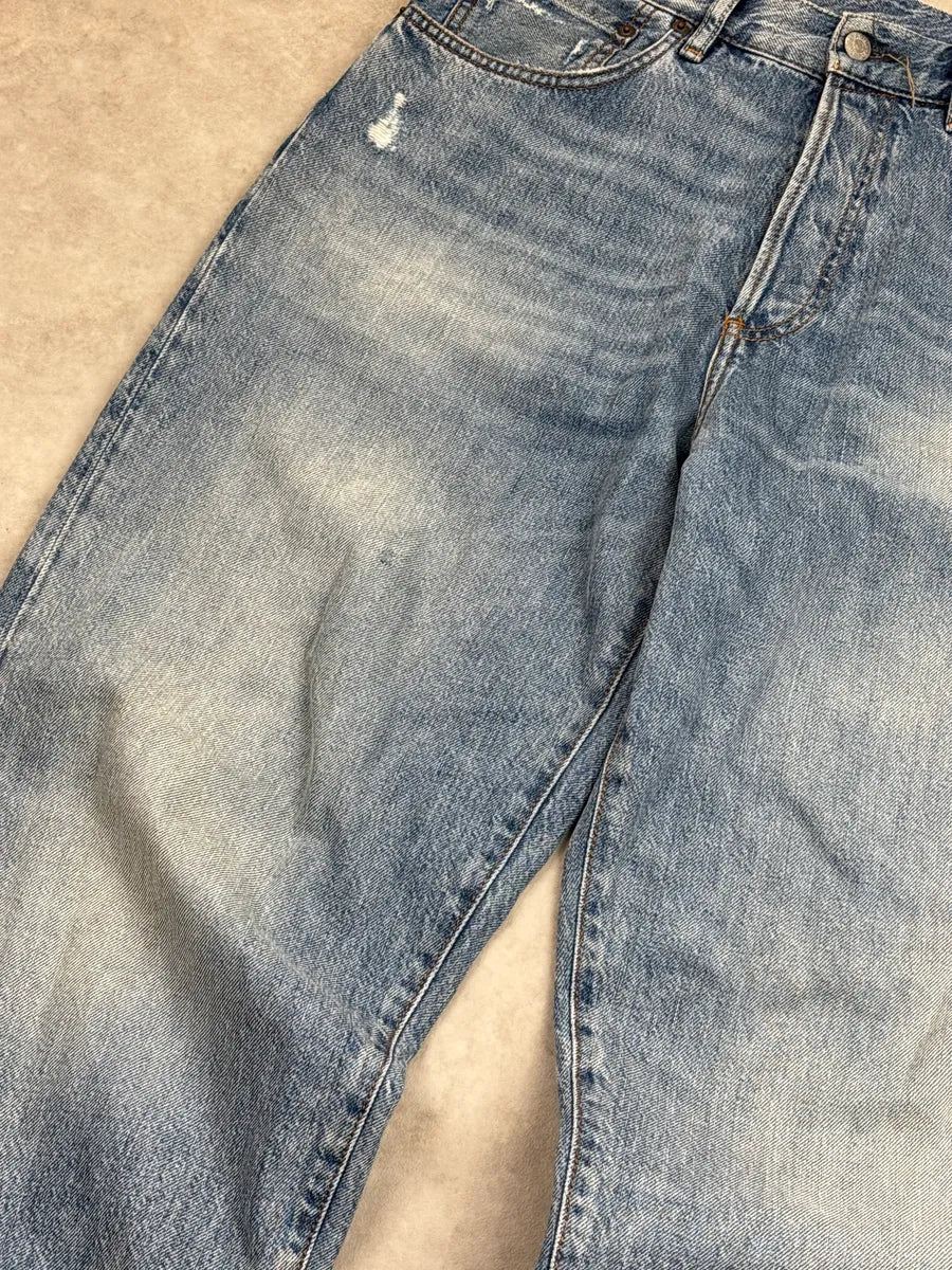 Acne Studios Light Blue Denim Distressed High Waist Jeans KrnskBKQ 4