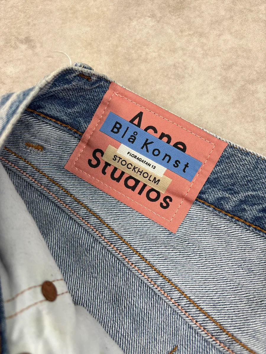 Acne Studios Light Blue Denim Distressed High Waist Jeans KrnskBKQ 7