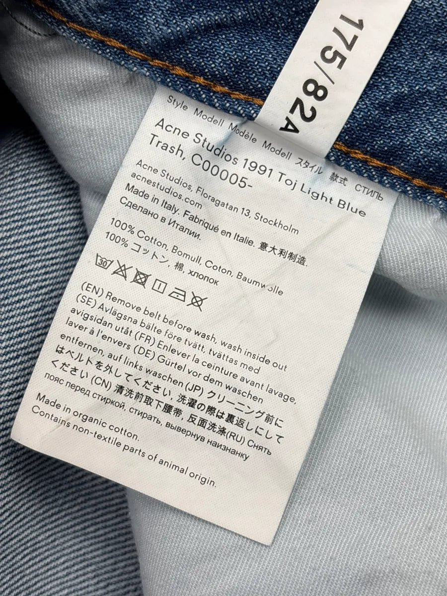 Acne Studios Light Blue Denim Distressed High Waist Jeans KrnskBKQ 9