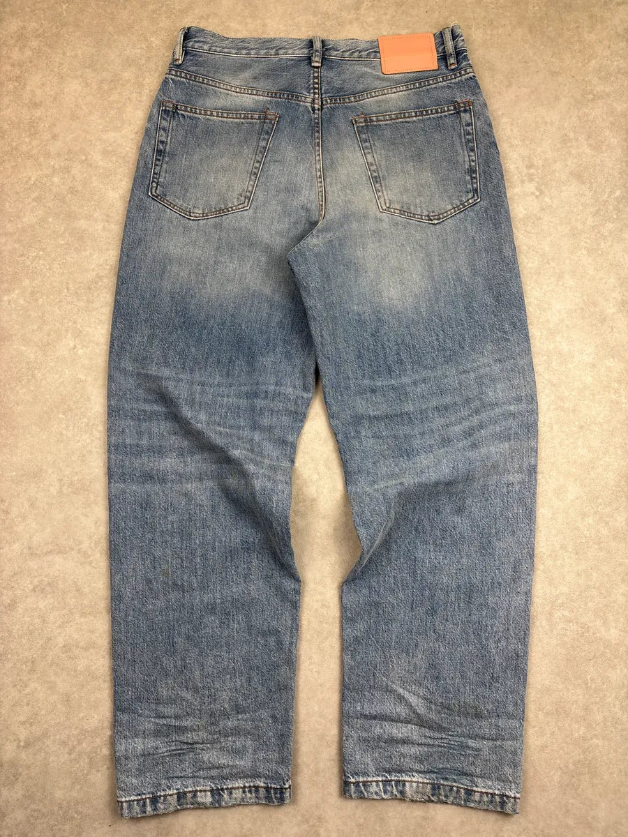 Acne Studios Light Blue Denim Distressed High Waist Jeans KrnskBKQ 10