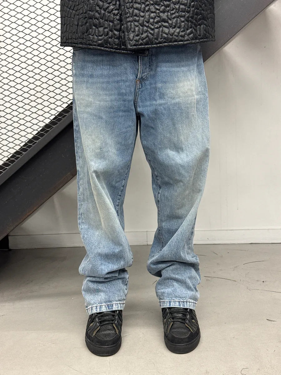 Acne Studios Light Blue Denim Distressed High Waist Jeans KrnskBKQ 0