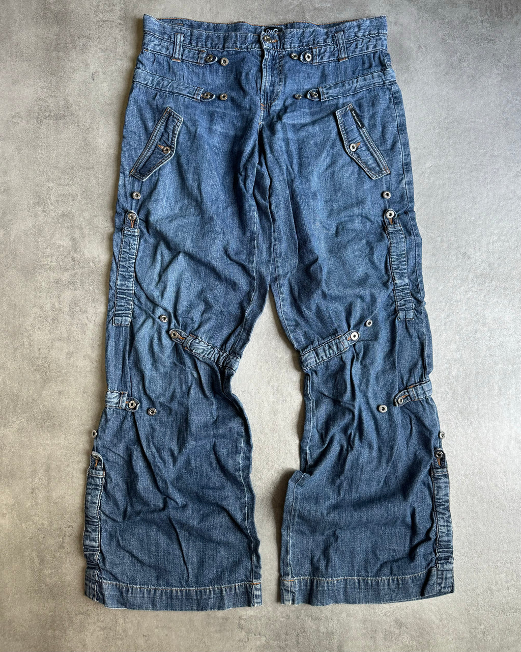 SS2004 Dolce & Gabbana Flared Denim Pants (M) - 1
