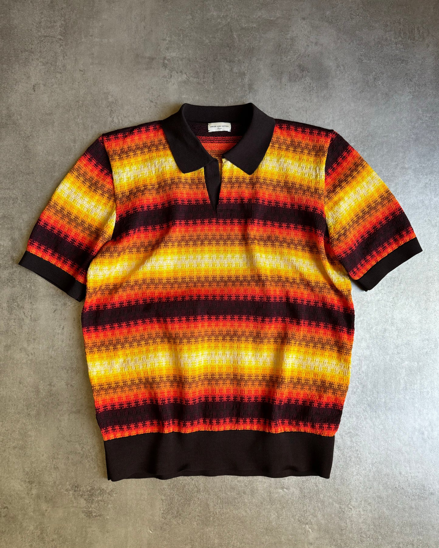 SS2019 Dries Van Noten Knit Vibrant Polo  (L) - 1