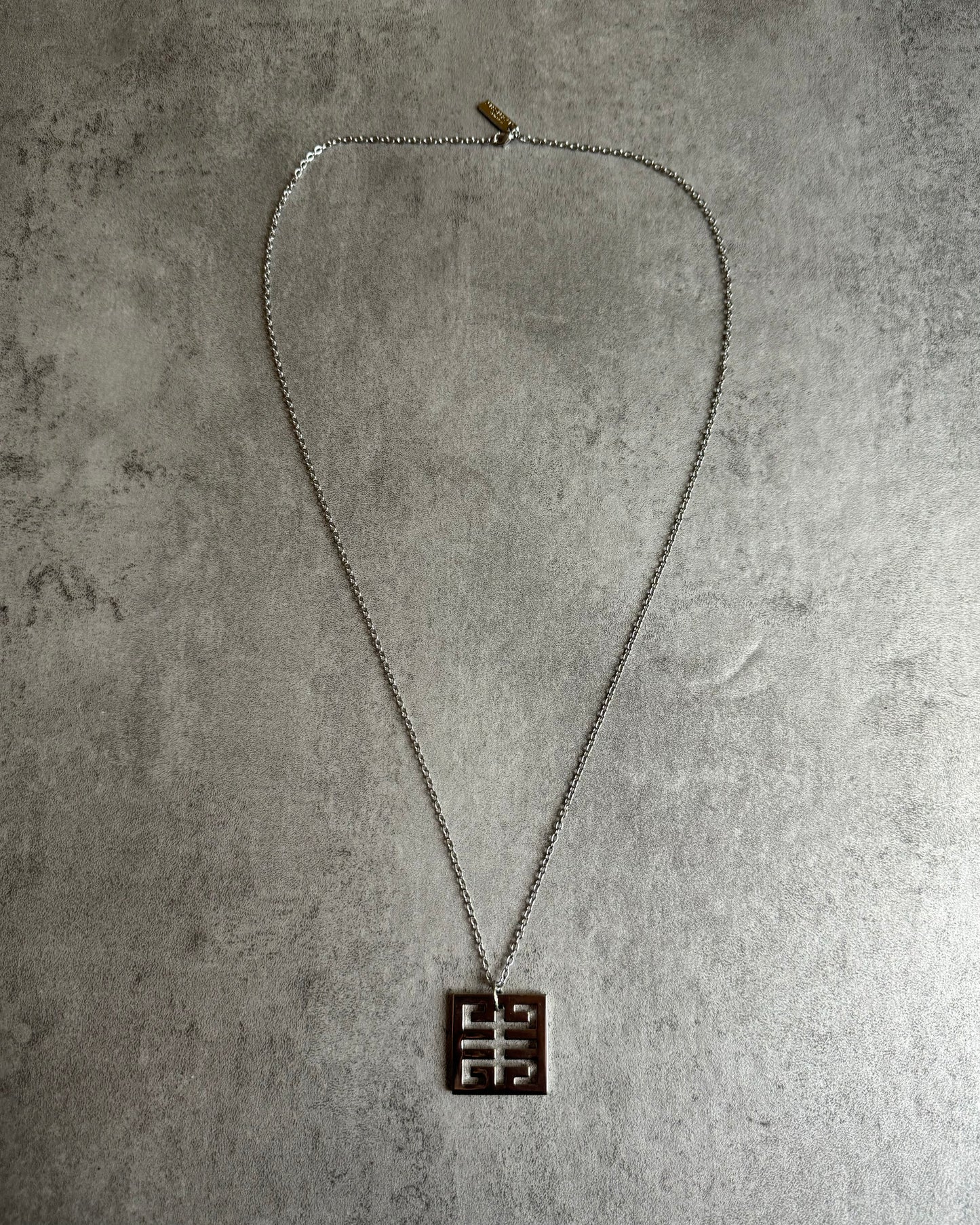 Givenchy 3D Logo Silver Necklace (OS) - 2