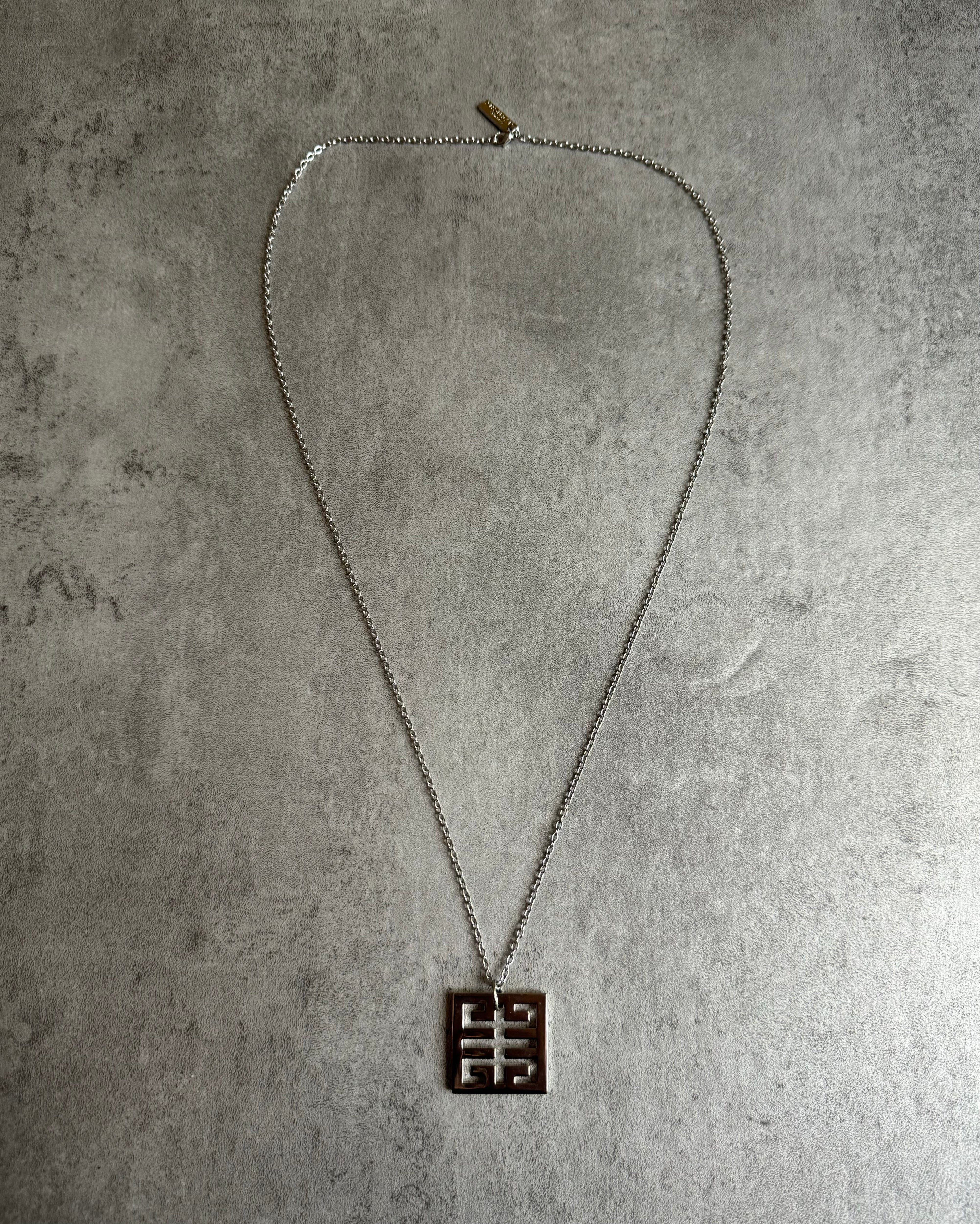 Givenchy 3D Logo Silver Necklace (OS) - 2