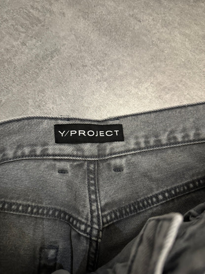 Y/Project Grey Detachable Carpenter Grey Denim Jeans (M/L) - 6