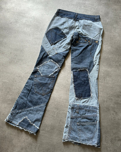 2000s Dolce & Gabbana Patchwork Elevated Denim Jeans  (S) - 4