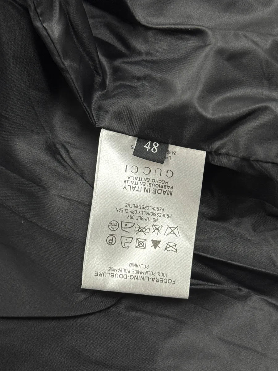 SS2010 Gucci Dark Navy Nylon Crinkled Stand Collar Rain Jacket by Frida Giannini LASBGxFT 12