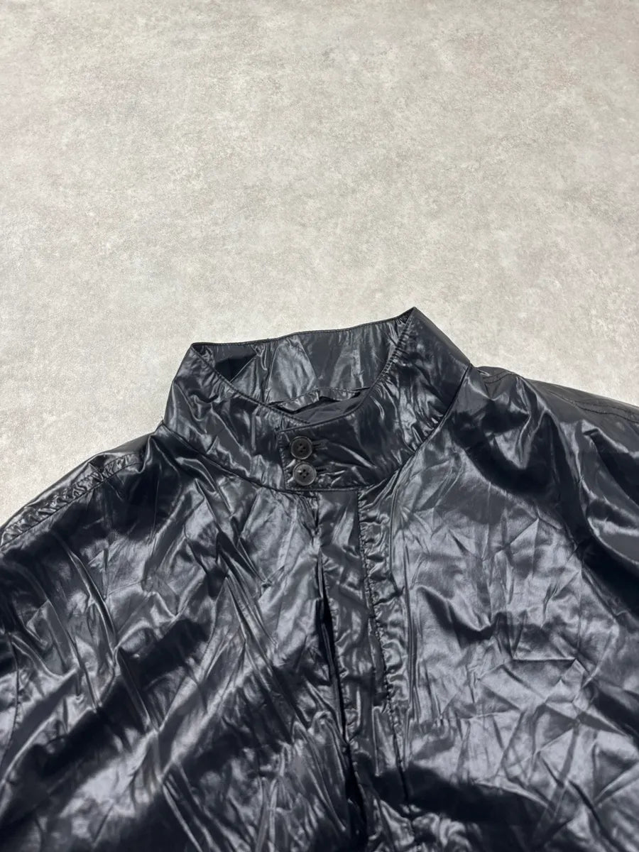 SS2010 Gucci Dark Navy Nylon Crinkled Stand Collar Rain Jacket by Frida Giannini LASBGxFT 6