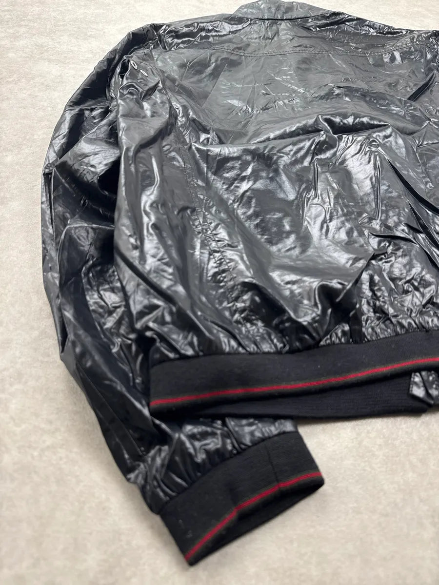 SS2010 Gucci Dark Navy Nylon Crinkled Stand Collar Rain Jacket by Frida Giannini LASBGxFT 9