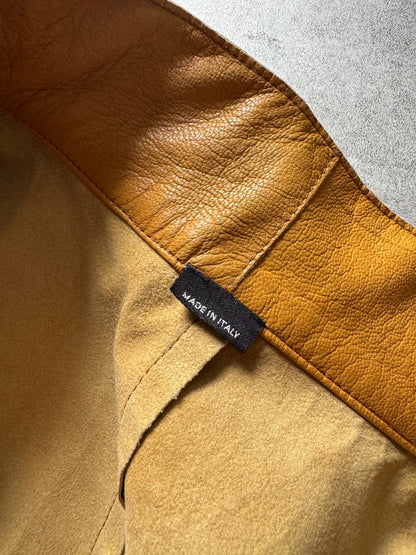 1990s Emporio Armani Pure Camel Leather Jacket (M) - 7