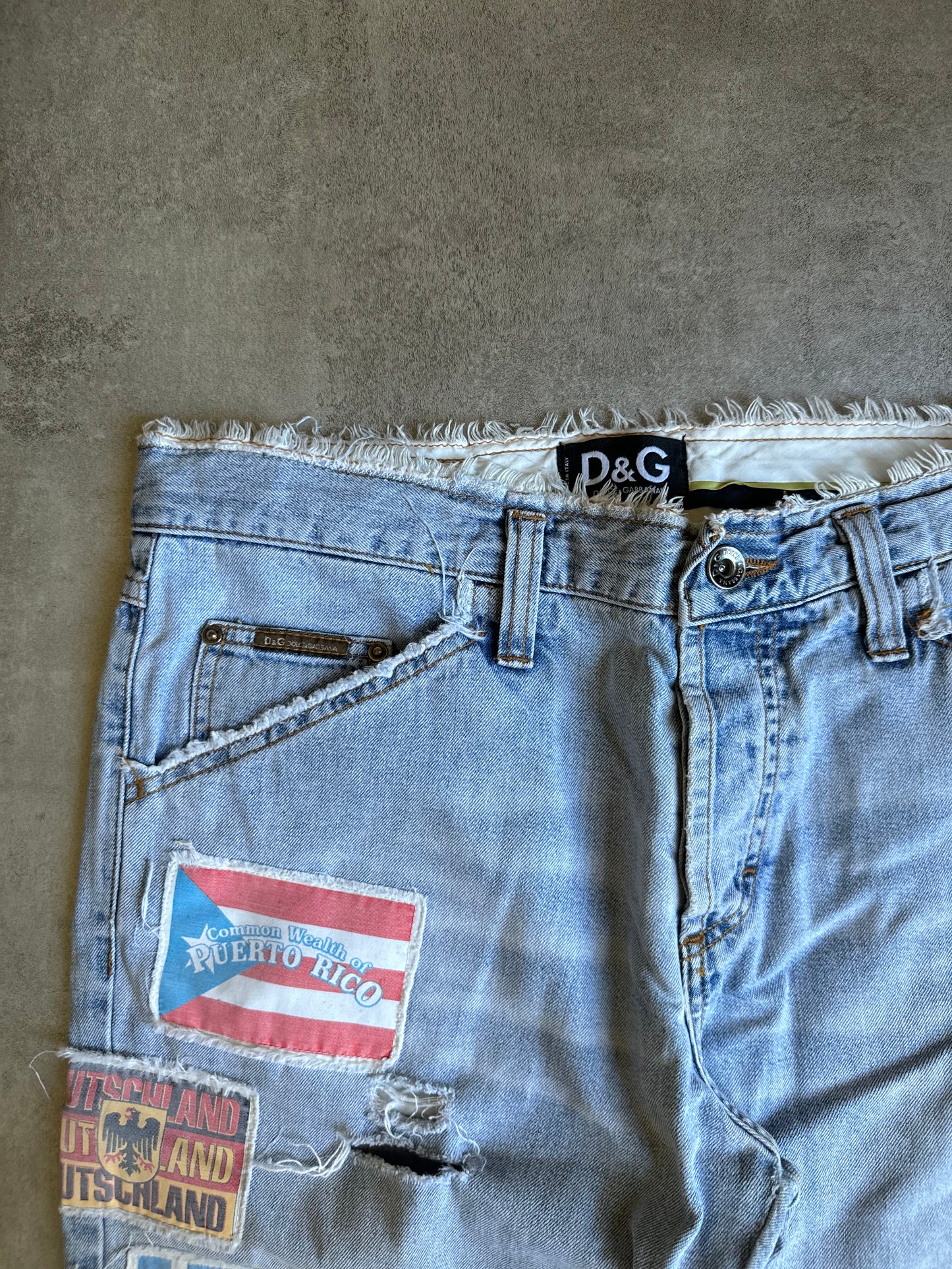 AW2004 Dolce & Gabbana Cosmopolite Flag Jeans (M) - 10