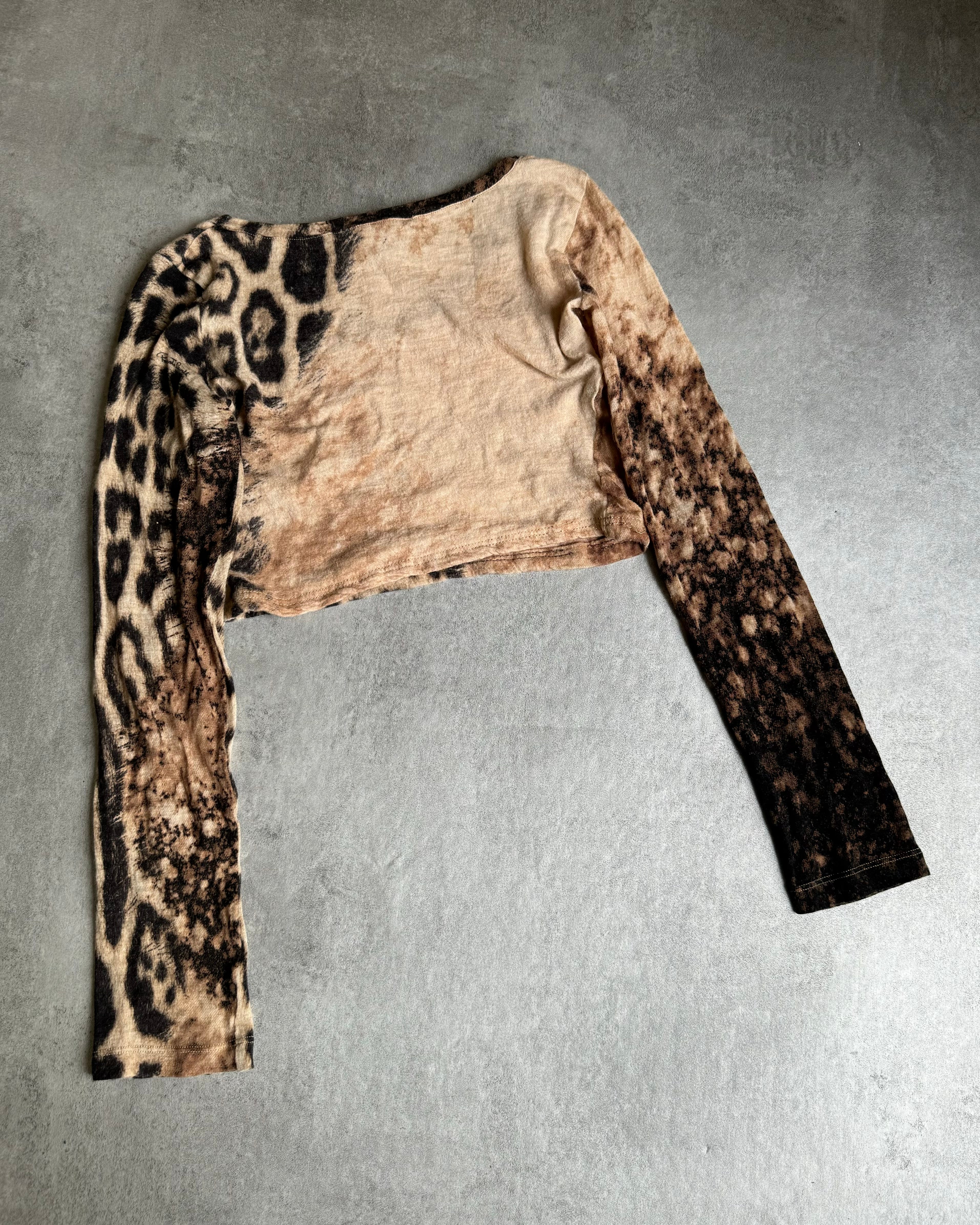 2000s Roberto Cavalli Leopard Magma Exploration Top (S) - 2
