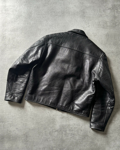 1990s Moschino Premium Biker Leather Jacket (M) - 4