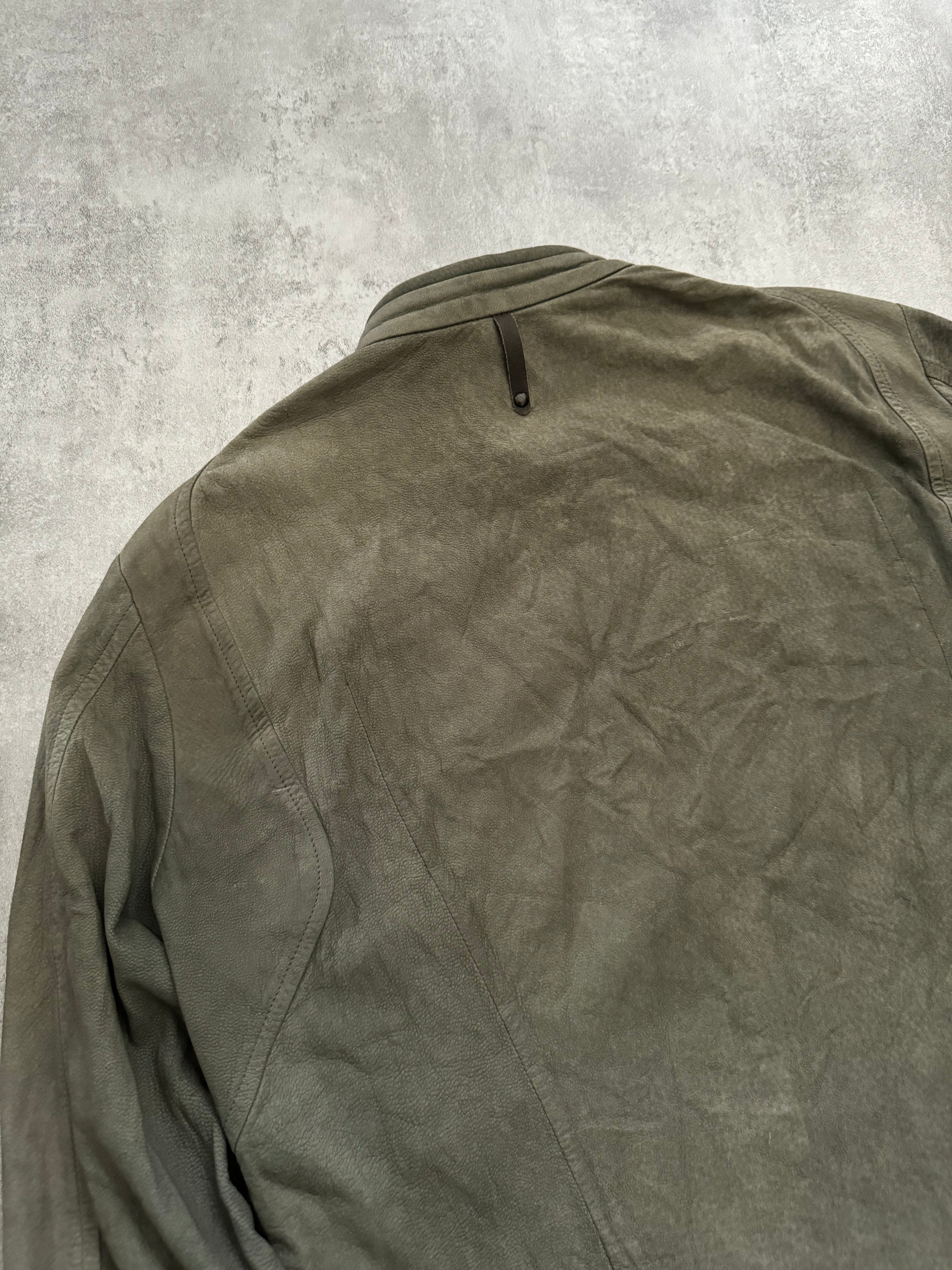 Isaac Sellam Experience Green Leather Specialist Avant Garde Jacket (XL) - 3