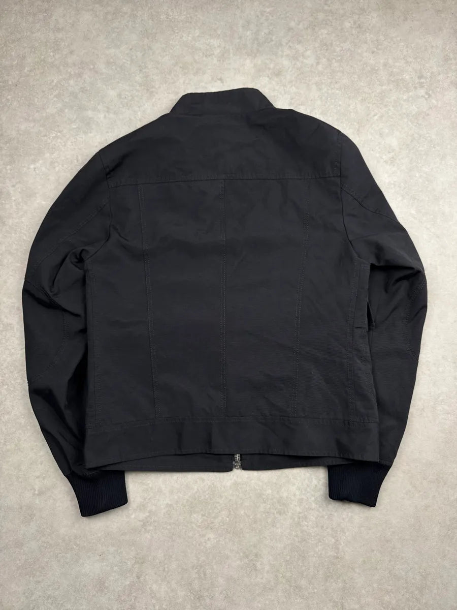 2000s Dolce & Gabbana Black Nylon Stand Collar Bomber Jacket LJVGxjDD 5