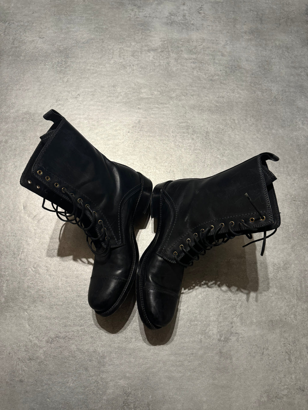AW2009 Dolce & Gabbana Black High Combat Naval Boots (41) - 7