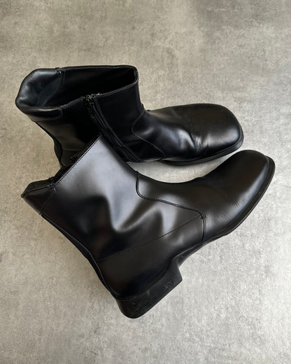 FW1999 Prada Black Leather Derby High Boots (43) - 3