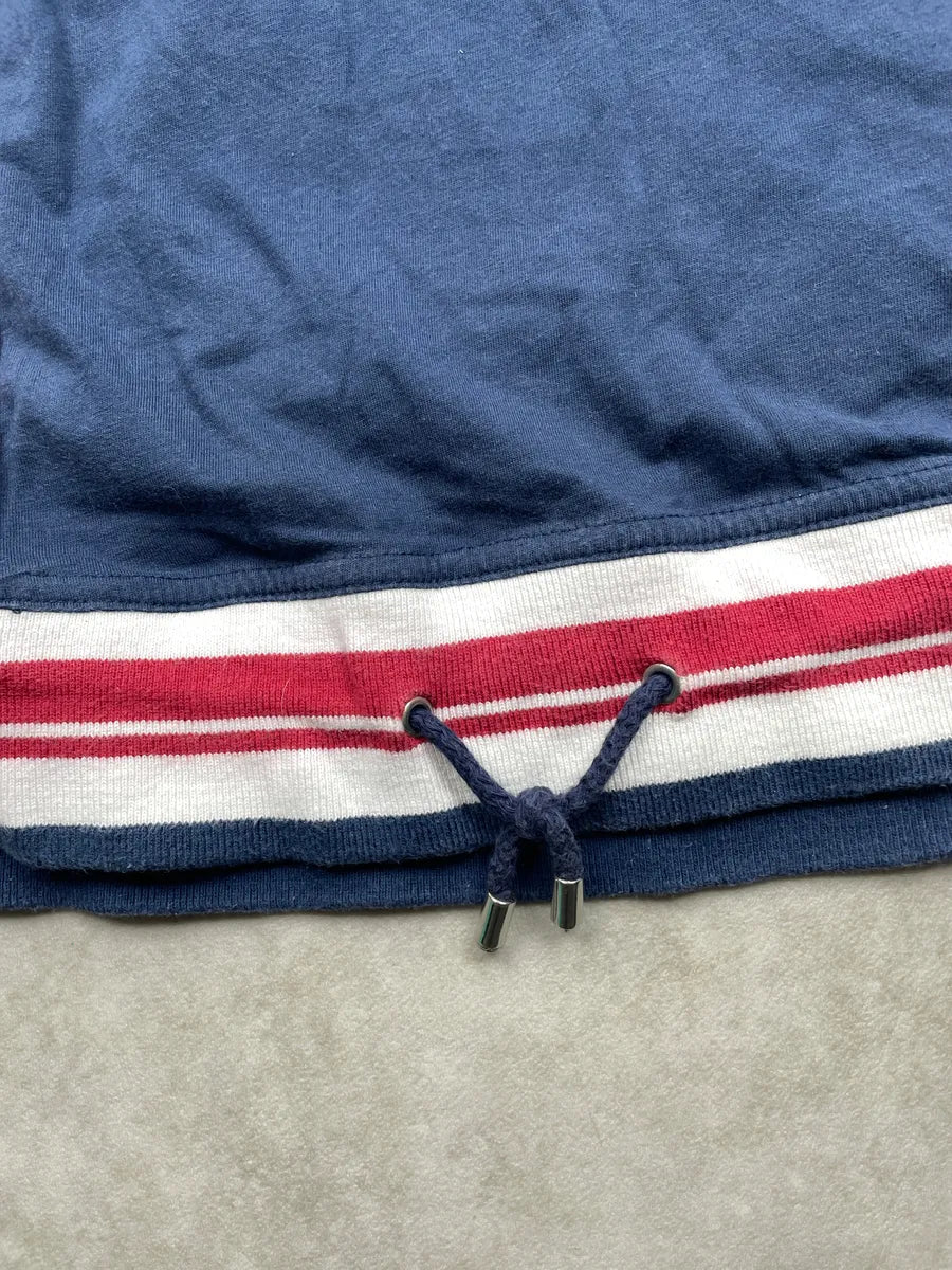 SS2004 Dolce & Gabbana Navy Logo Patch Striped Trim Polo LKfLiJJC 6