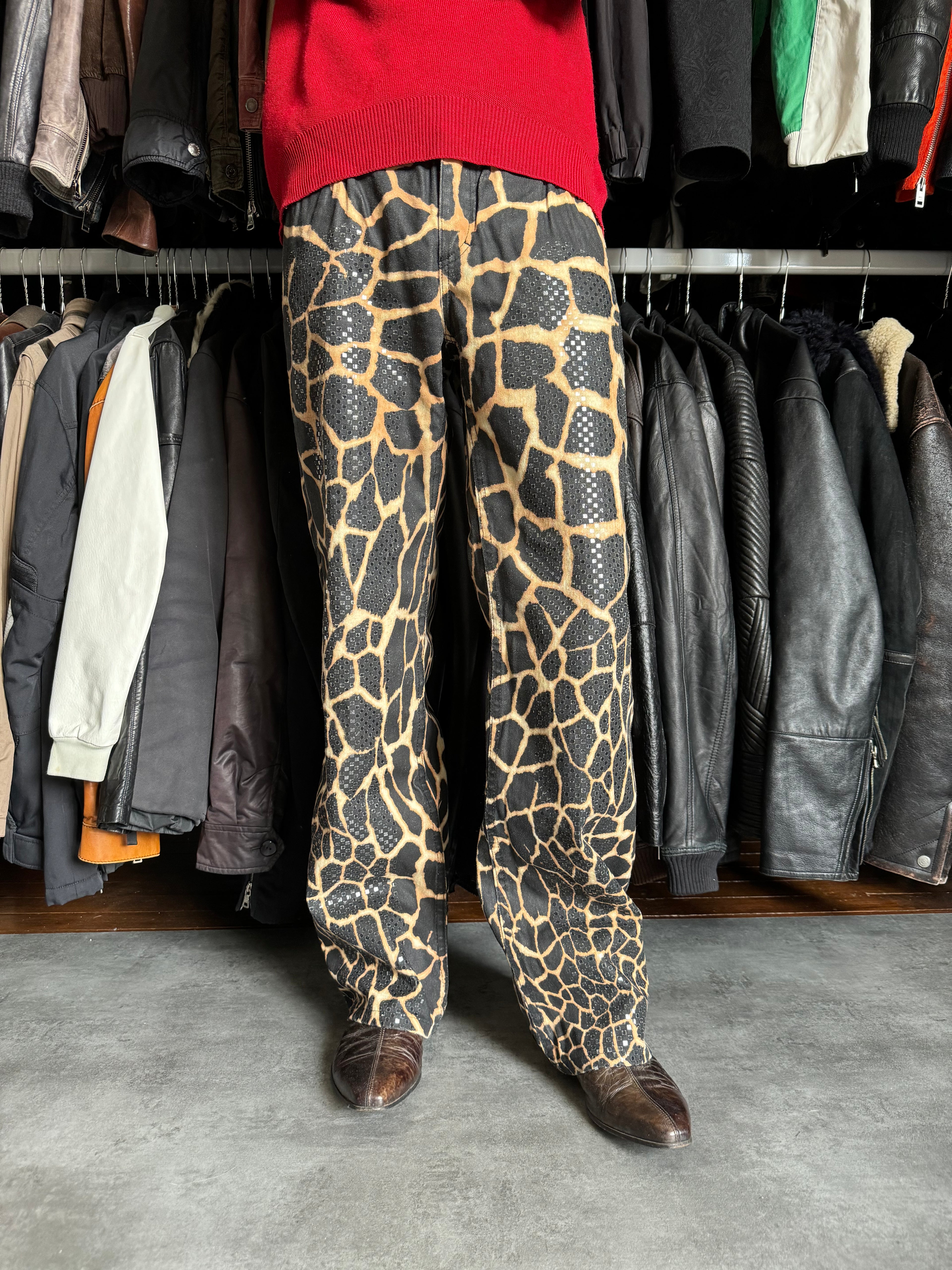 FW2001 Roberto Cavalli Seisma Guava Pants (M) - 2