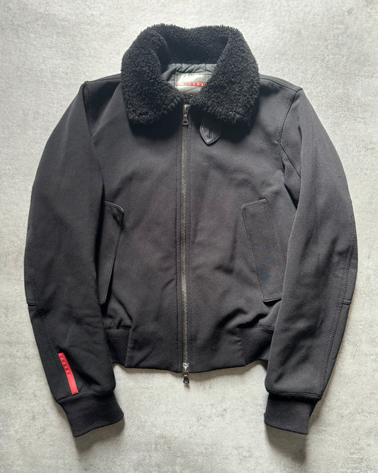 2000s Prada Black Minimalist Pure Jacket (M) - 1