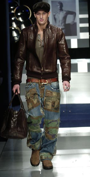 FW2005 Dolce & Gabbana Hybride Camo Multi Pockets Rebel Denim Jeans (XL) - 2