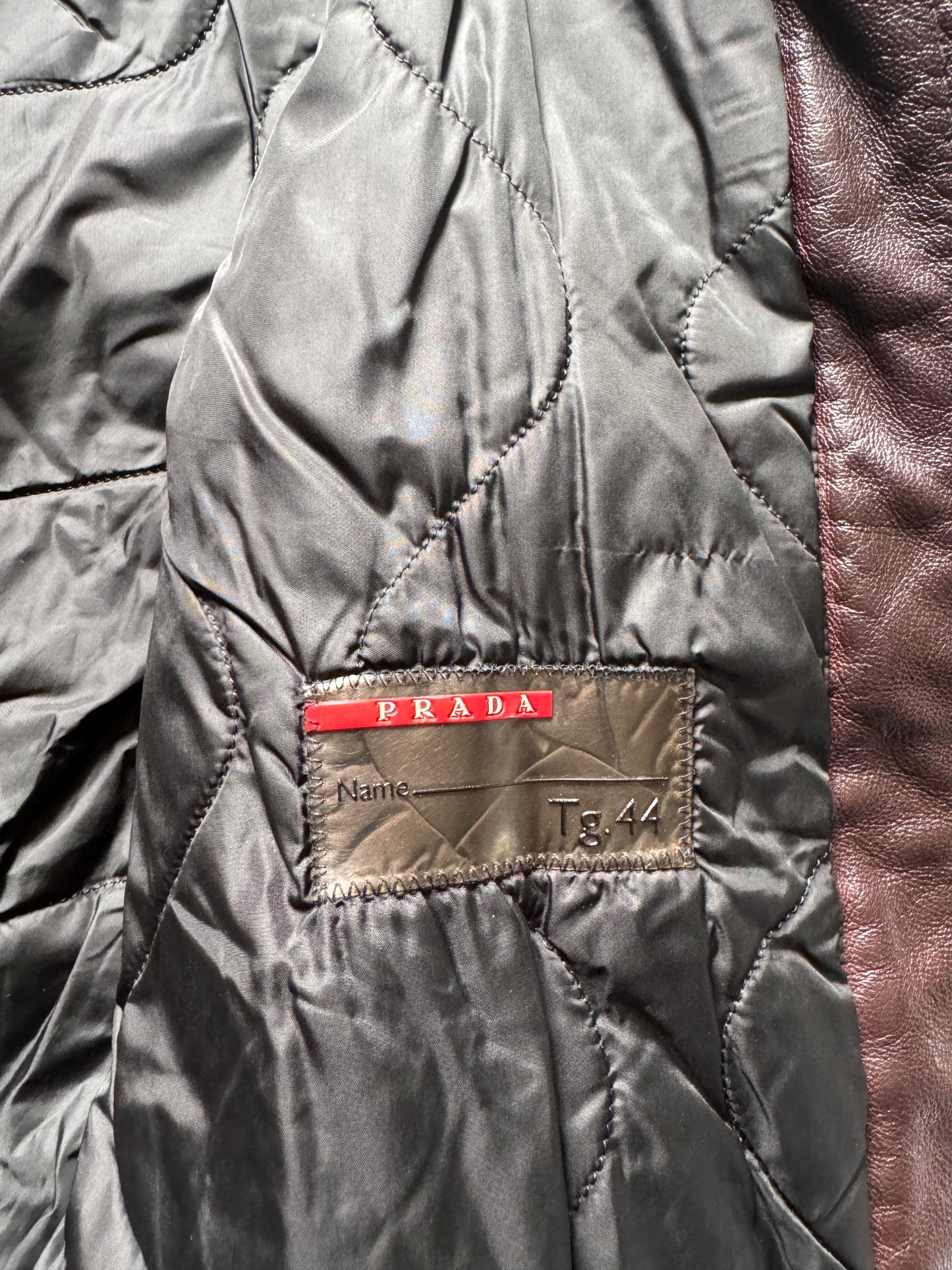 FW2006 Prada Hybrid Padded Leather Jacket  (S) - 8