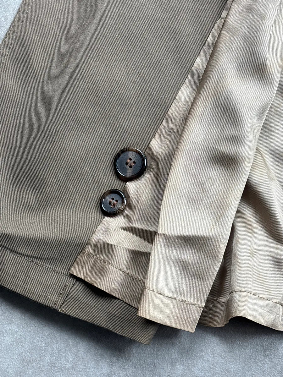 1990s Christian Dior Taupe Double-Breasted Belted Coat LRDRtNqQ 7