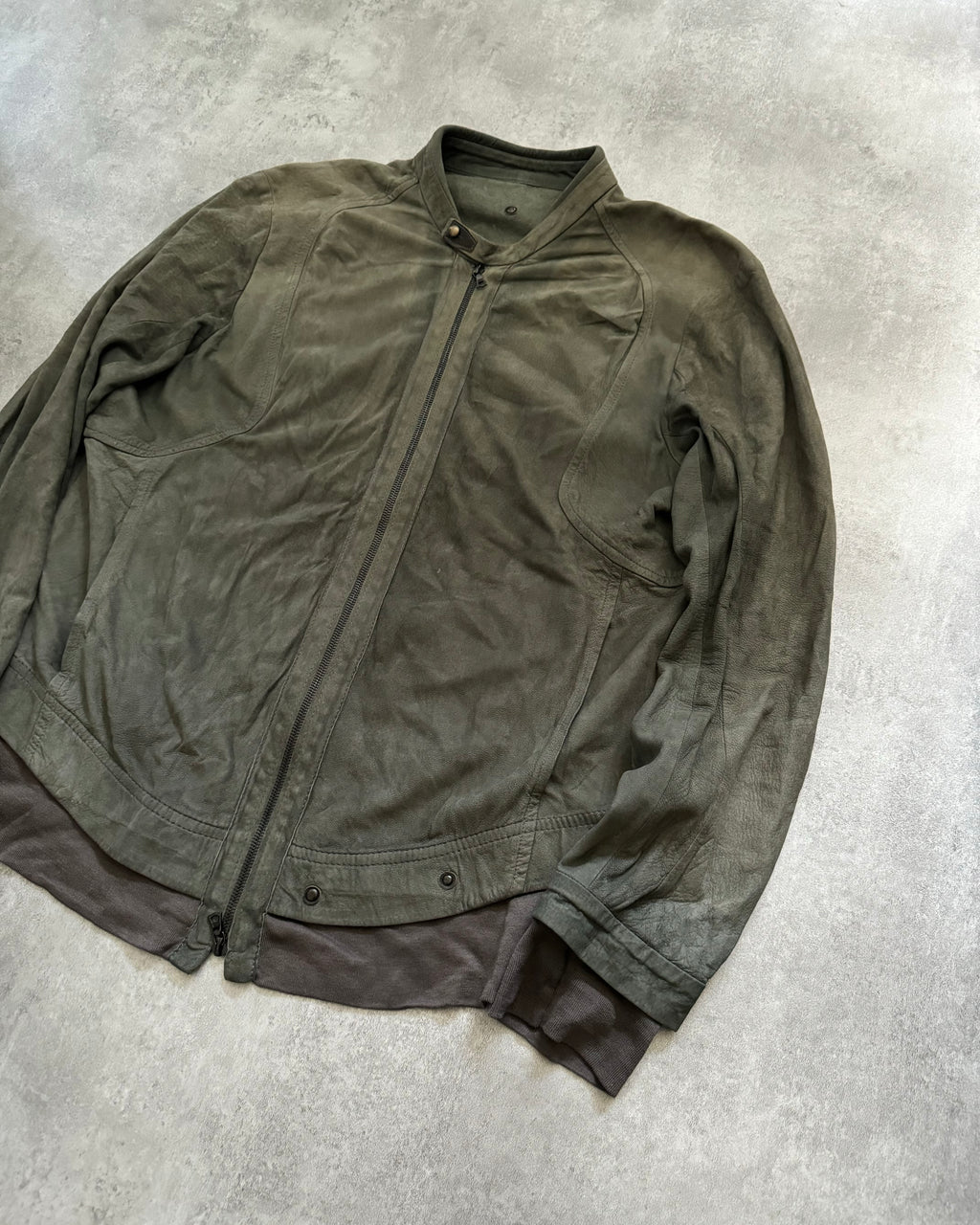 Isaac Sellam Experience Green Leather Specialist Avant Garde Jacket (XL) - 5