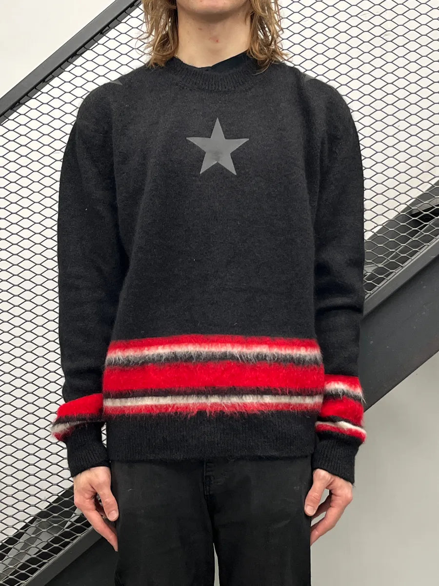 AW2015 Givenchy Black Star Motif Striped Sweater by Riccardo Tisci LUlJtaGe 1