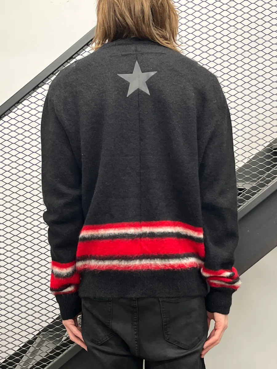 AW2015 Givenchy Black Star Motif Striped Sweater by Riccardo Tisci LUlJtaGe 2
