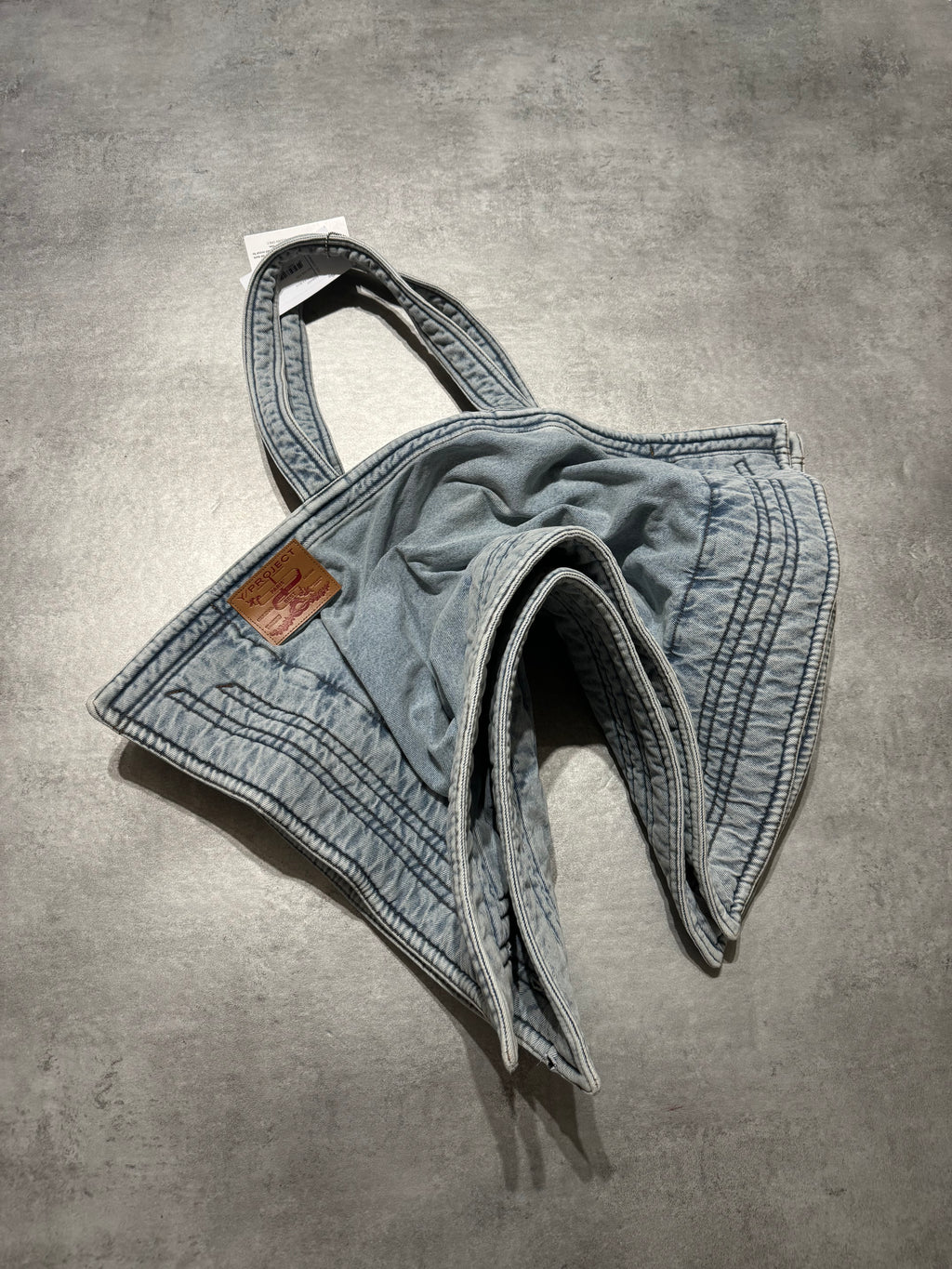 SS2024 Y/Project Ice Blue Denim Extra Cabas Bag (OS) - 9