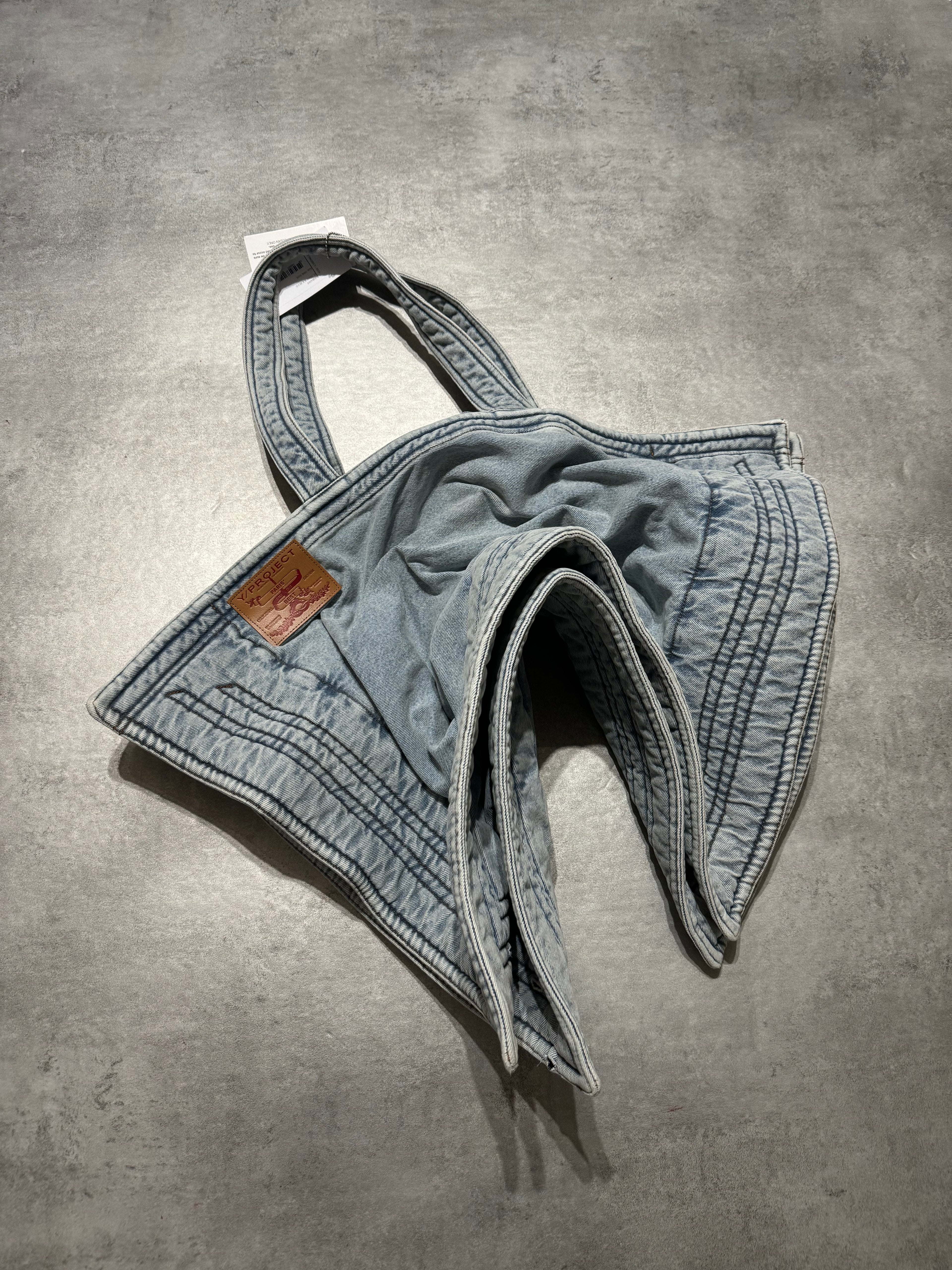 SS2024 Y/Project Ice Blue Denim Extra Cabas Bag (OS) - 9