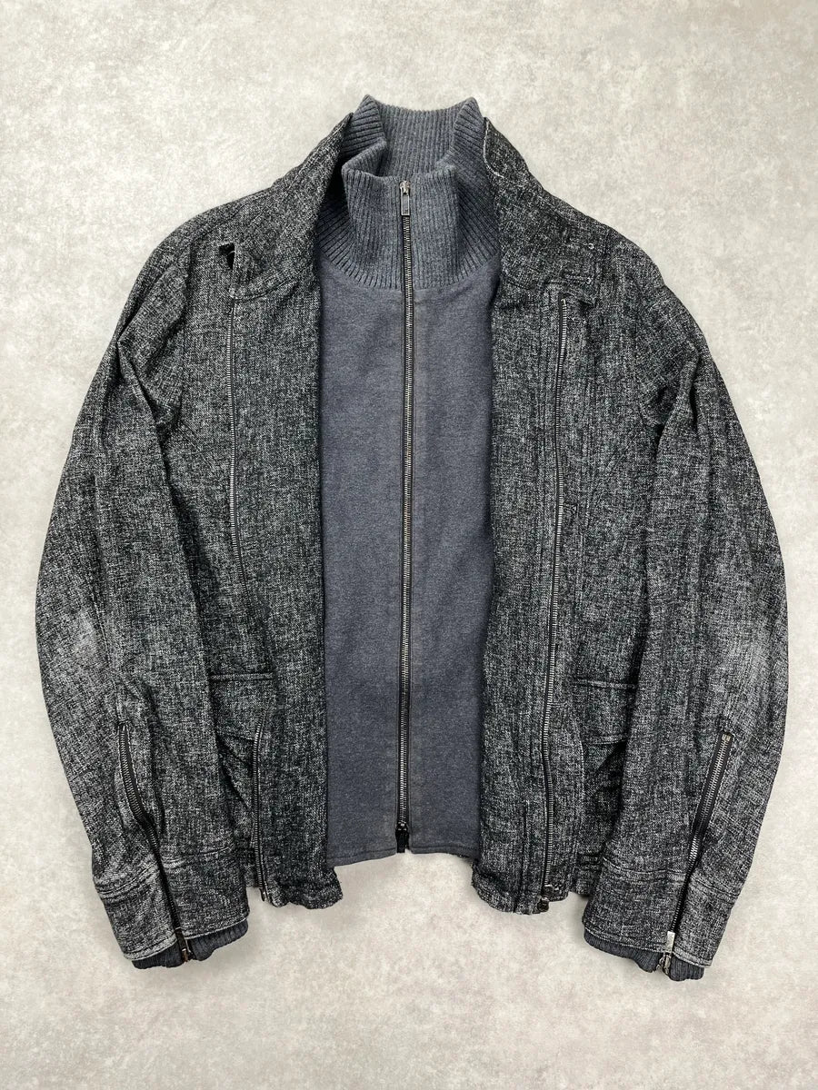AW2008 Emporio Armani Grey Inner Half Zip Light Jacket LhIiDIVm 3